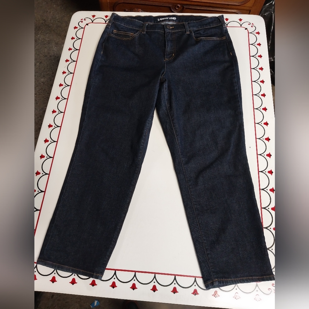 Lands' End Blue Straight Leg Jeans